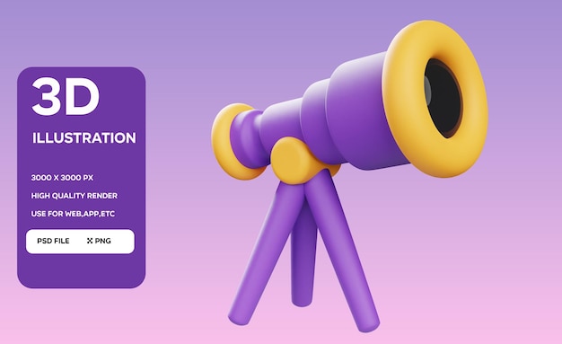 Ilustracja PSD Telescope 3D