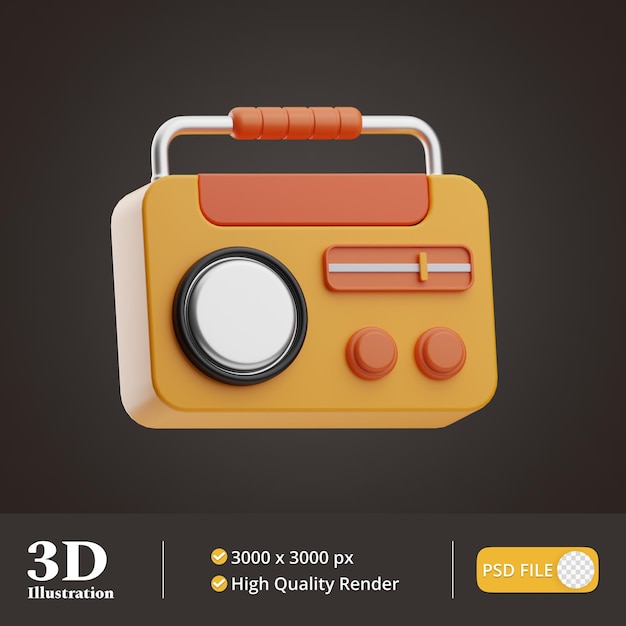 Ilustracja Radiowa Obiektu Muzycznego 3d