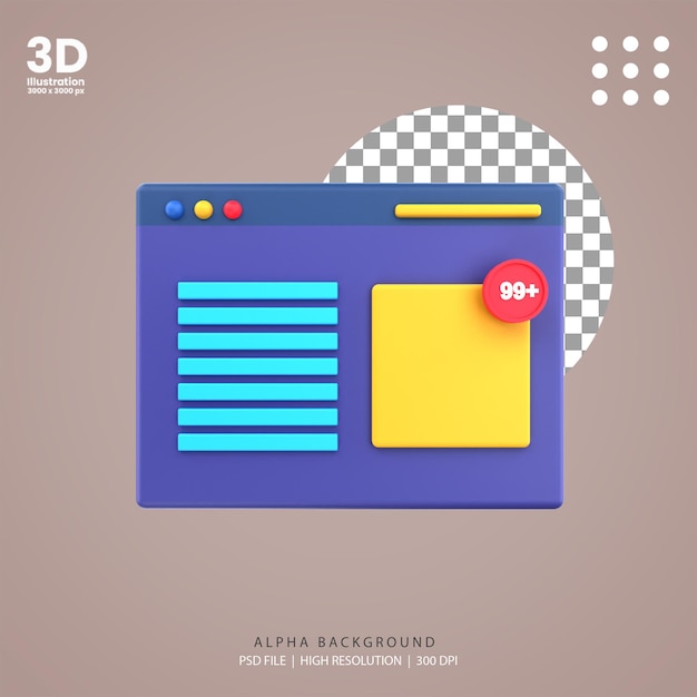 ilustracja raportu online renderowania 3D