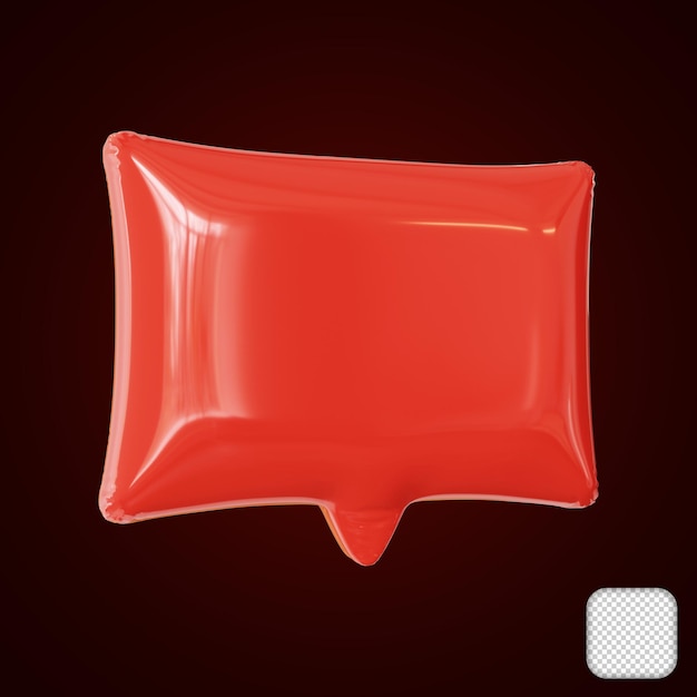 Ilustracja Red Chat Bubble Icon 3d