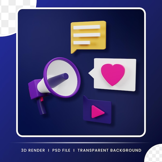 Ilustracja reklamowa 3D Reklama ilustracji ikon 3D
