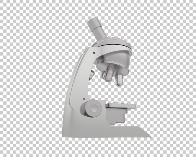 Ilustracja renderingu 3D izolowanego mikroskopu na tle