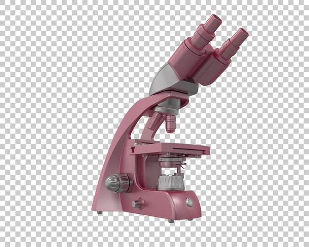Ilustracja renderingu 3D izolowanego mikroskopu na tle