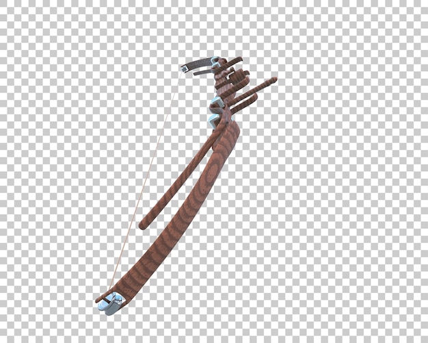 PSD ilustracja renderingu 3d longbow izolowana na tle