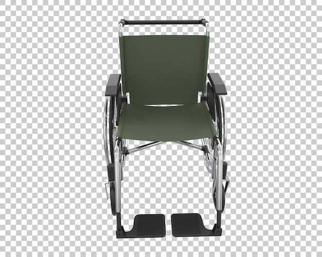 PSD ilustracja renderingu 3d wózka inwalidzkiego izolowanego na tle