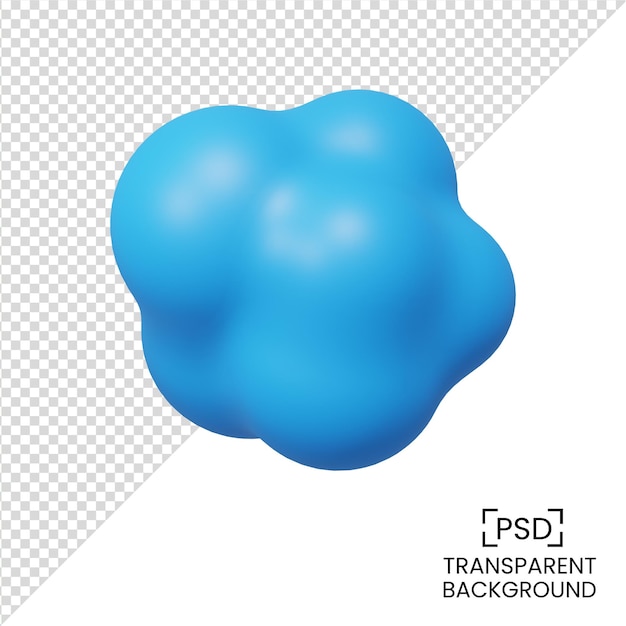 PSD ilustracja renderowania 3d blob