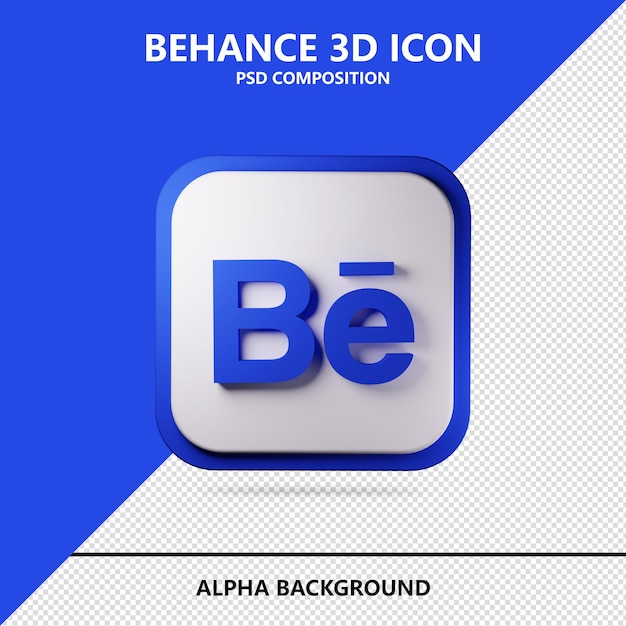 Ilustracja renderowania 3d ikony Behance