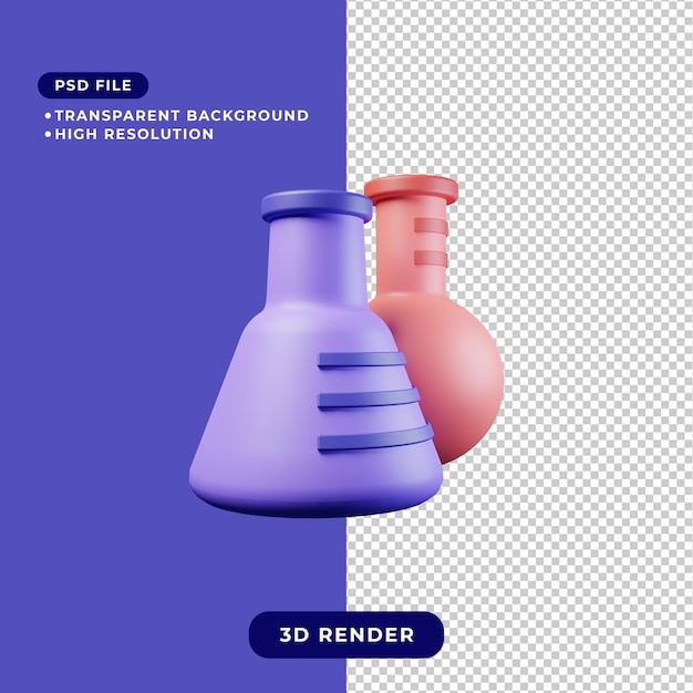 Ilustracja Renderowania 3d Ikony Kolby Chemicznej