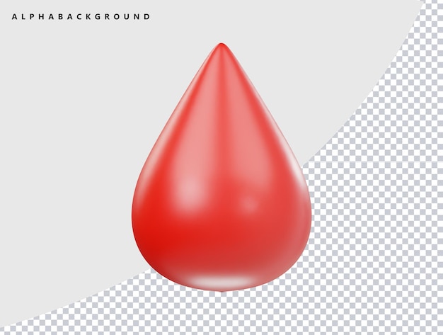 Ilustracja renderowania 3D ikony krwi