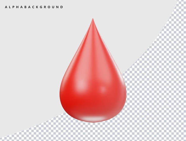 Ilustracja renderowania 3D ikony krwi