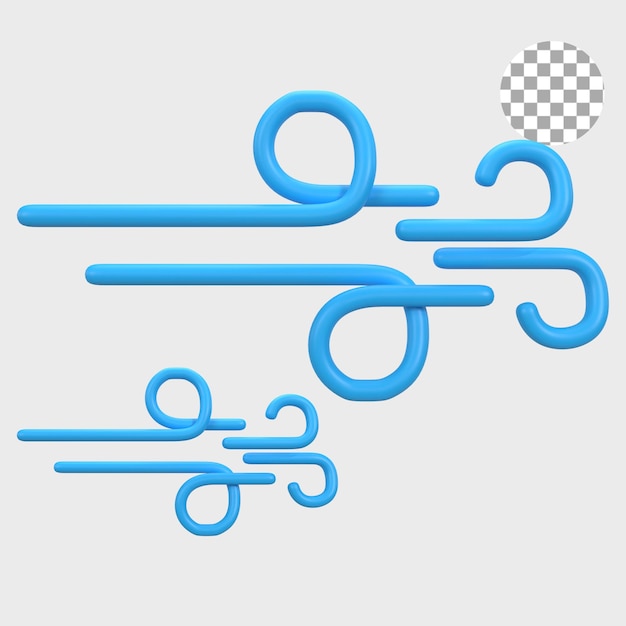 Ilustracja renderowania 3D wiatr