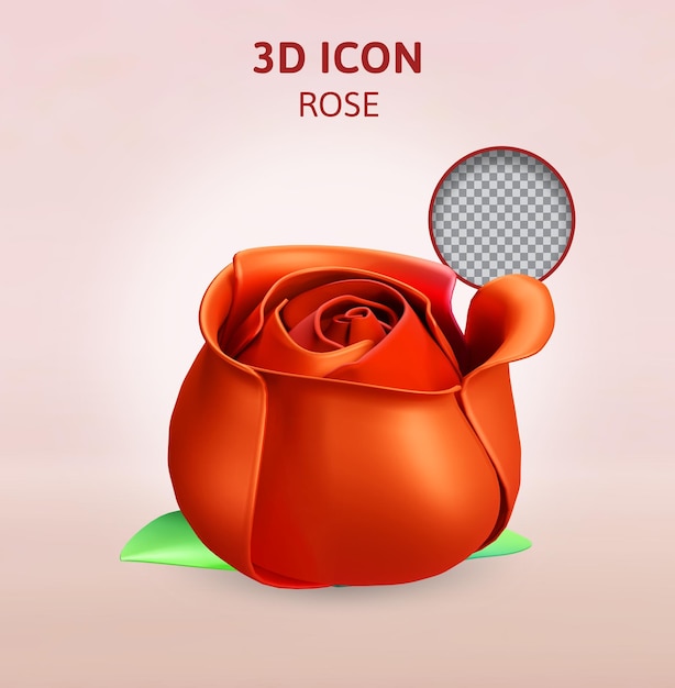 Ilustracja Renderowania Róży 3d