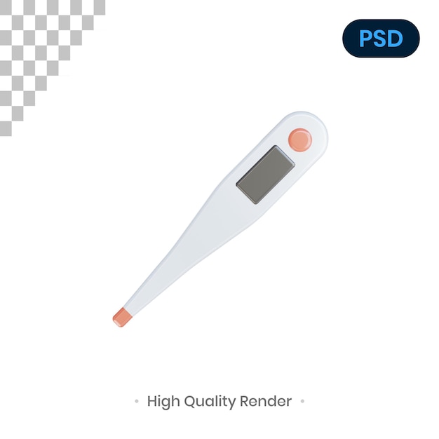 PSD ilustracja renderowania termometru 3d premium psdpsd