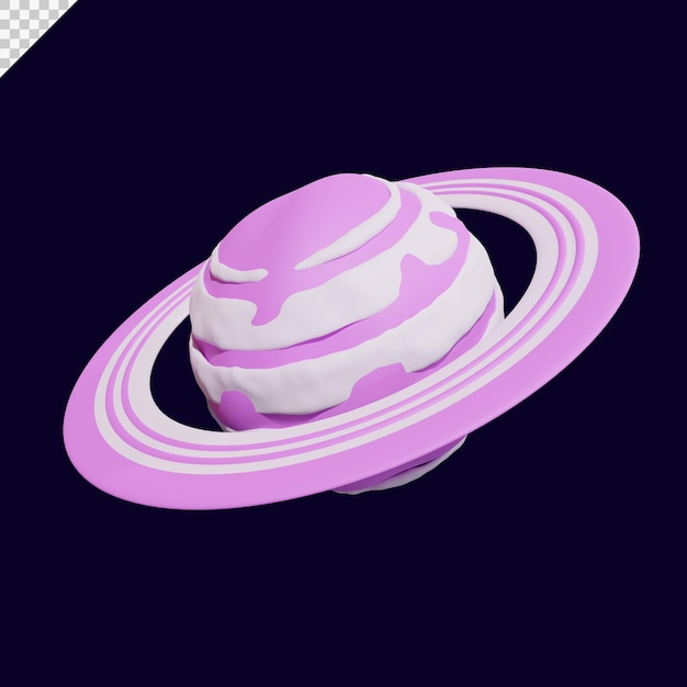 Ilustracja Saturna renderowania 3D