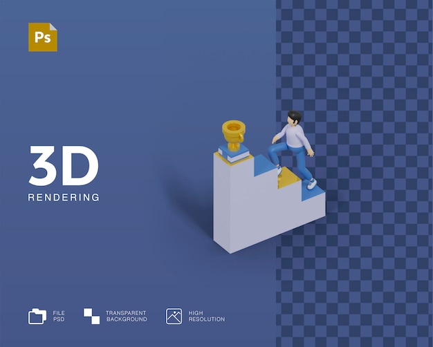 Ilustracja Sukcesu 3d