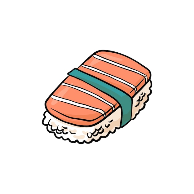 Ilustracja Sushi Odizolowana