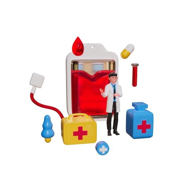 Ilustracja ubezpieczenia medycznego 3D