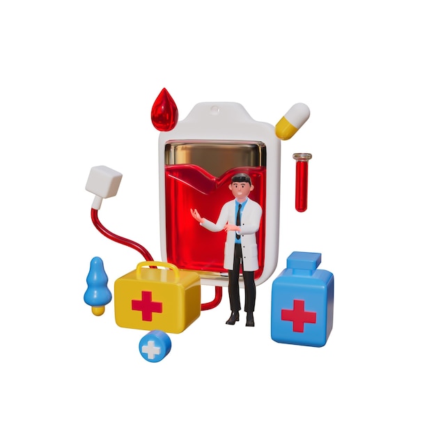 Ilustracja ubezpieczenia medycznego 3D