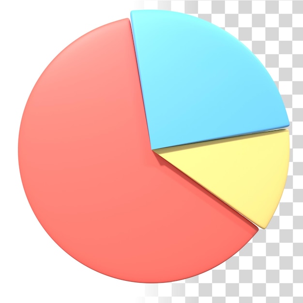 PSD ilustracja wykresu kołowego 3d