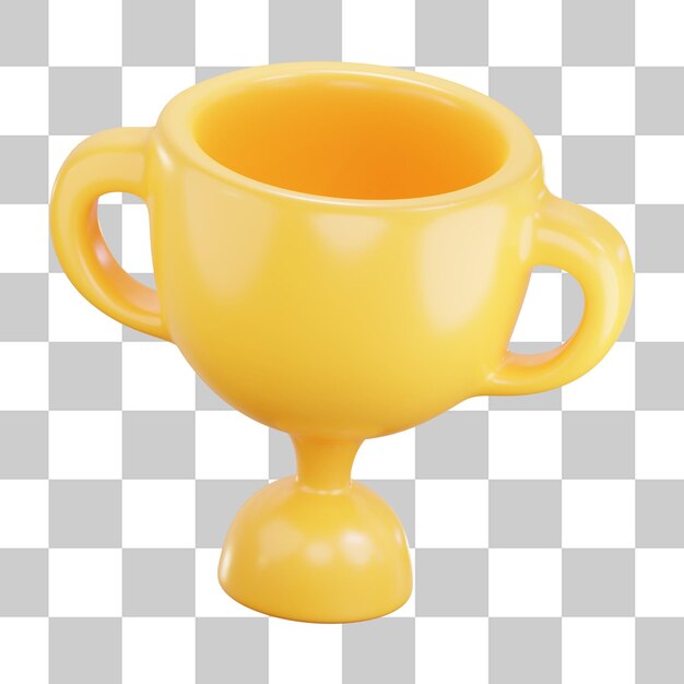 PSD ilustracje 3d trofeum