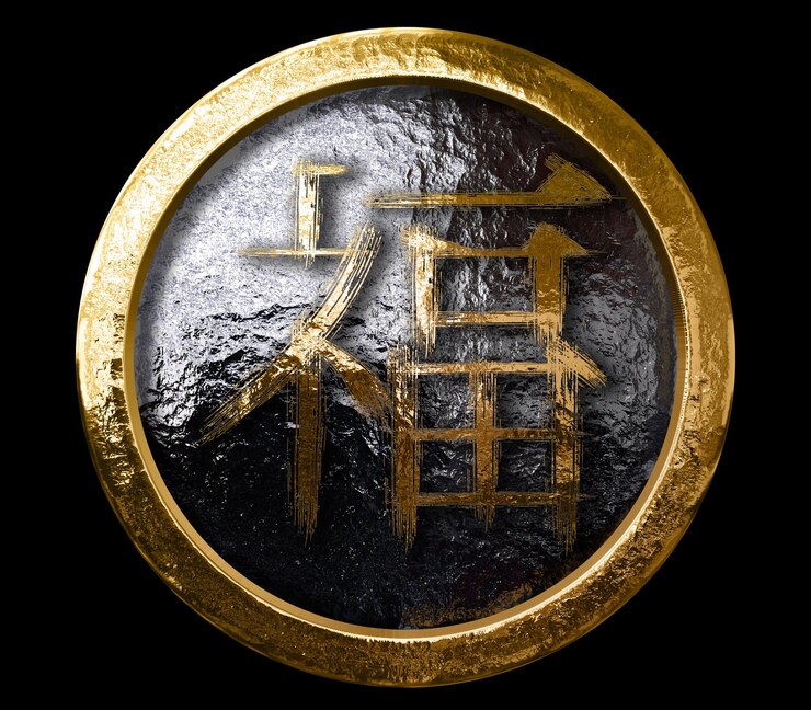 PSD ilustrao de japanese sorte kanji