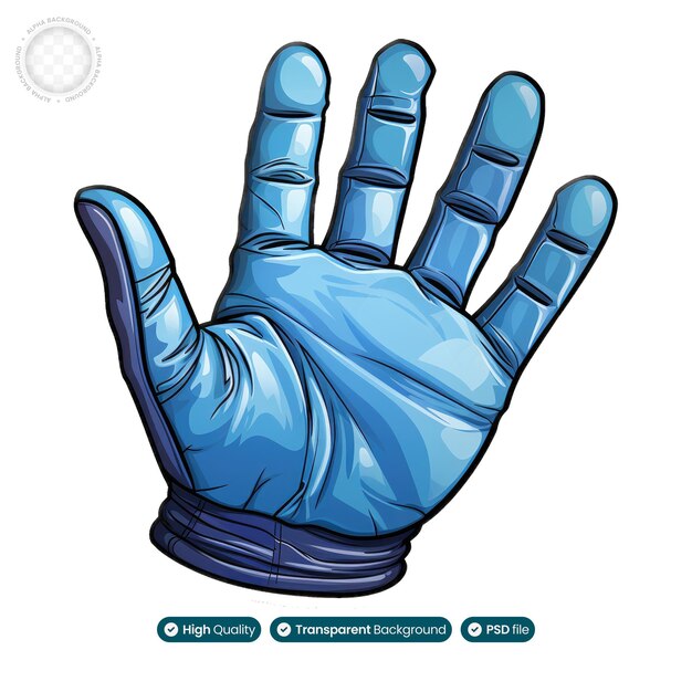 PSD ilustrowany projekt celebrujący elegancję i funkcjonalność wzorów rękawiczek