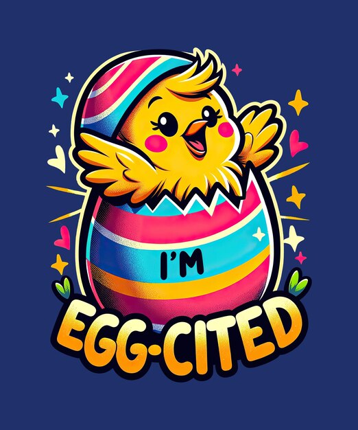 PSD im eggcited easter pregnancy announcement tshirt