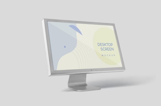 PSD mockup dello schermo del monitor imac