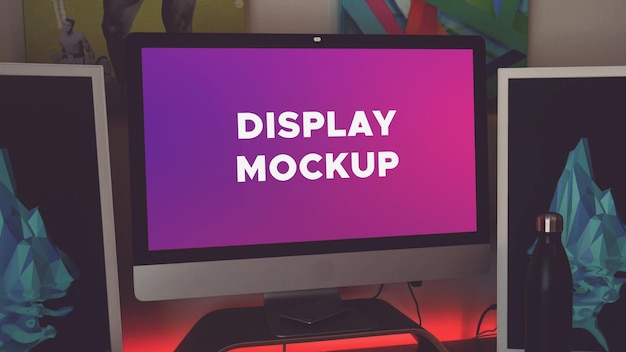 iMac-scherm Mockup Apple Display Mockup Apple Device Mockup Apple XDR Mockup Apple monitor Mockup