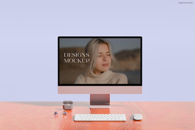 Imac screen presentation mockup