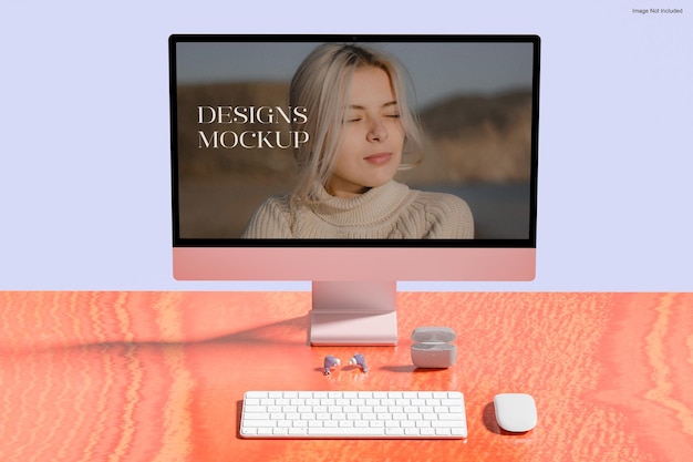 PSD imac 화면 프레젠테이션 모형