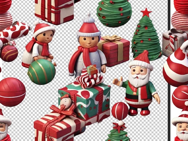 Image of a 3d christmas toys