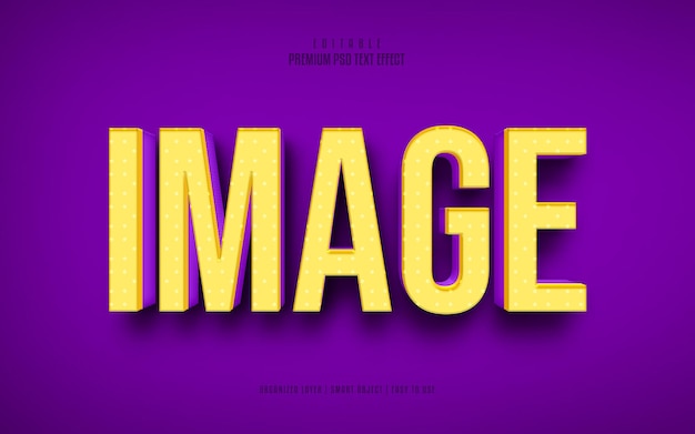 PSD image 3d editable premium psd text effect