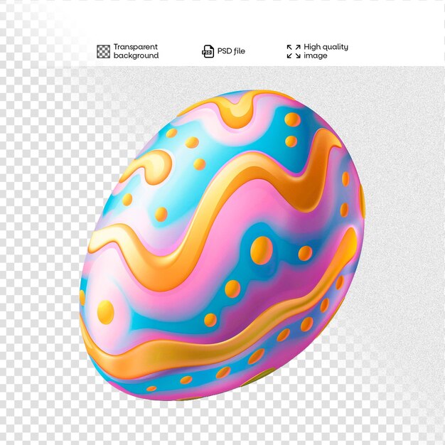 PSD image of chocolate easter egg picture without background editable psd