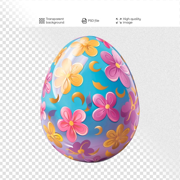 PSD immagine di uovo di pasqua al cioccolato immagine senza sfondo psd modificabile