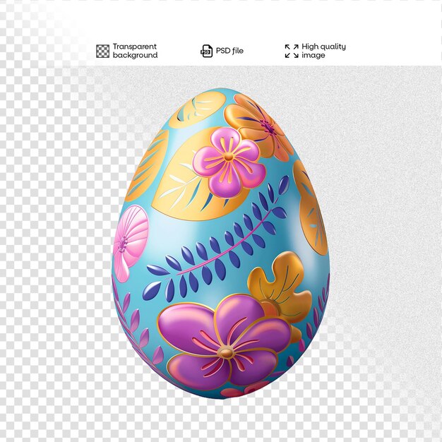 PSD immagine di uovo di pasqua al cioccolato immagine senza sfondo psd modificabile