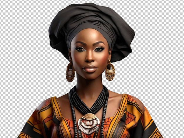 PSD image of a confident black woman