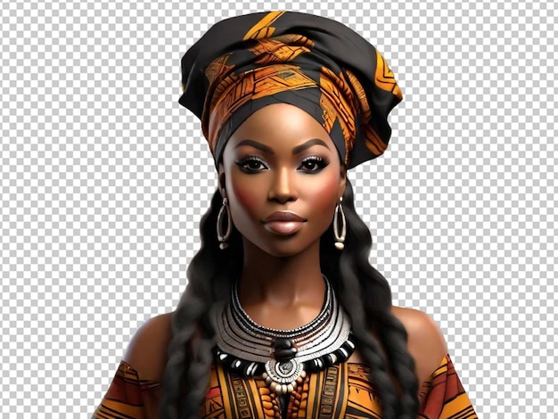 PSD image of a confident black woman