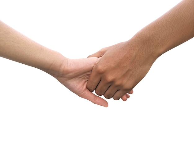 PSD image of a couple holding hands transparent background