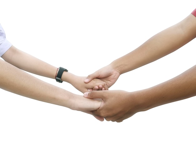 PSD image of a couple holding hands transparent background