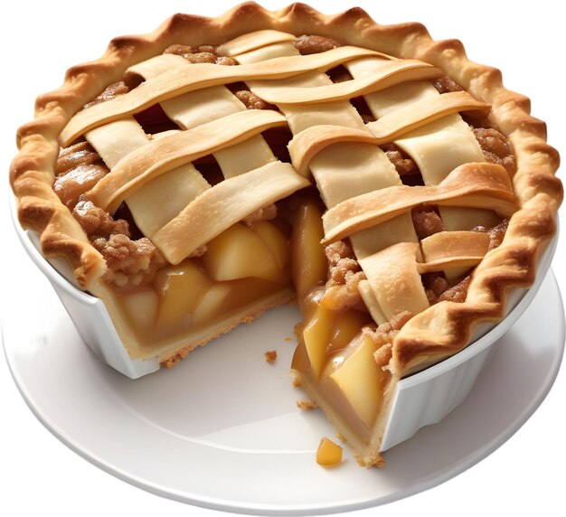 PSD image of deliciouslooking apple pie aigenerated