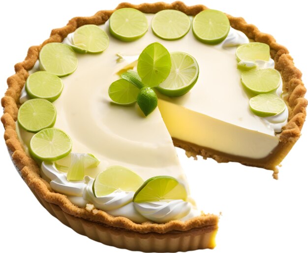 PSD image of deliciouslooking key lime pie aigenerated