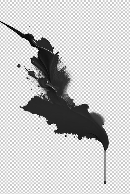 PSD image of an explosion of black ink