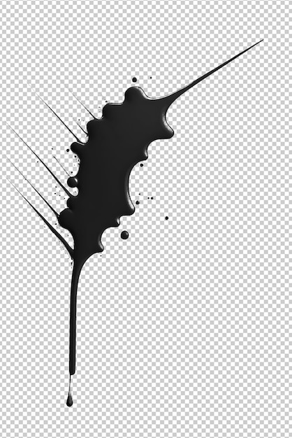 PSD image of an explosion of black ink