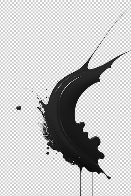 PSD image of an explosion of black ink