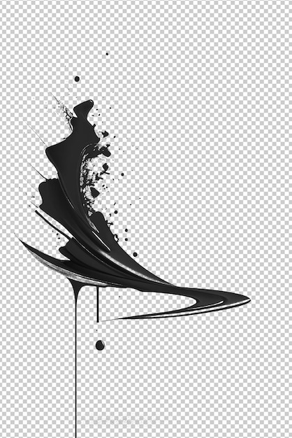 PSD image of an explosion of black ink