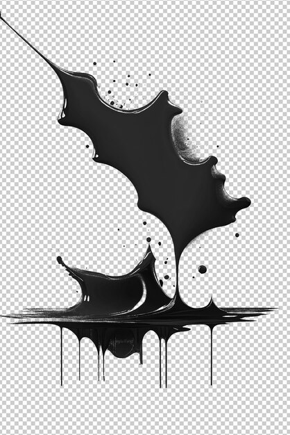 PSD image of an explosion of black ink