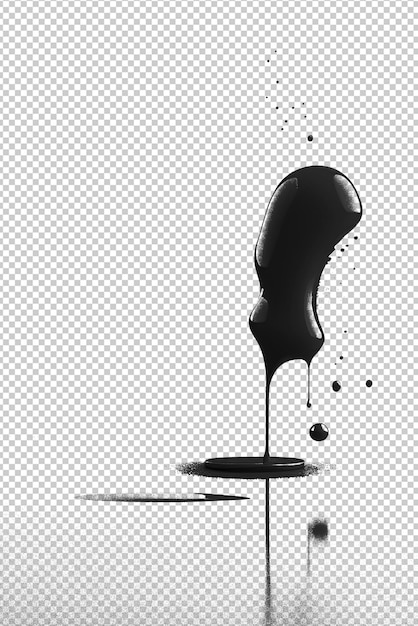 PSD image of an explosion of black ink