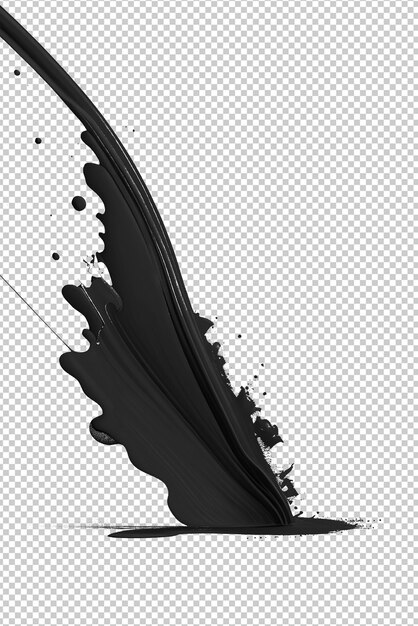 PSD image of an explosion of black ink