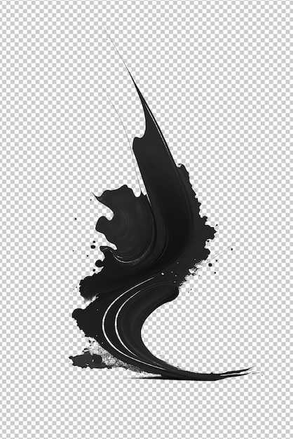 PSD image of an explosion of black ink